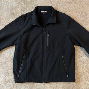 Kirkland Signature Fleeced Lined Full Zip Soft Shell Jacket Size‎ XL Black